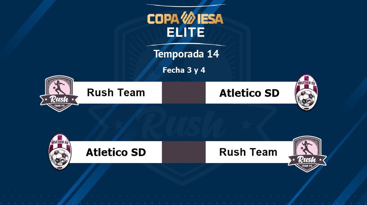 #CopaEliteIESA 🎮 

Hoy vuelve la copa y tenemos un ida y vuelta complicado para sumar puntos en el grupo.

#Rush4ever
