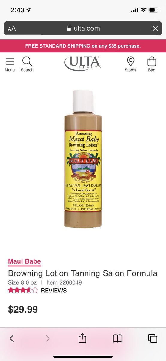 ReynaLewis's tweet photo. @emmawirlooo Maui babe has a tanning bed formula I’m obsessed with !! https://t.co/WSXKuSKa5N