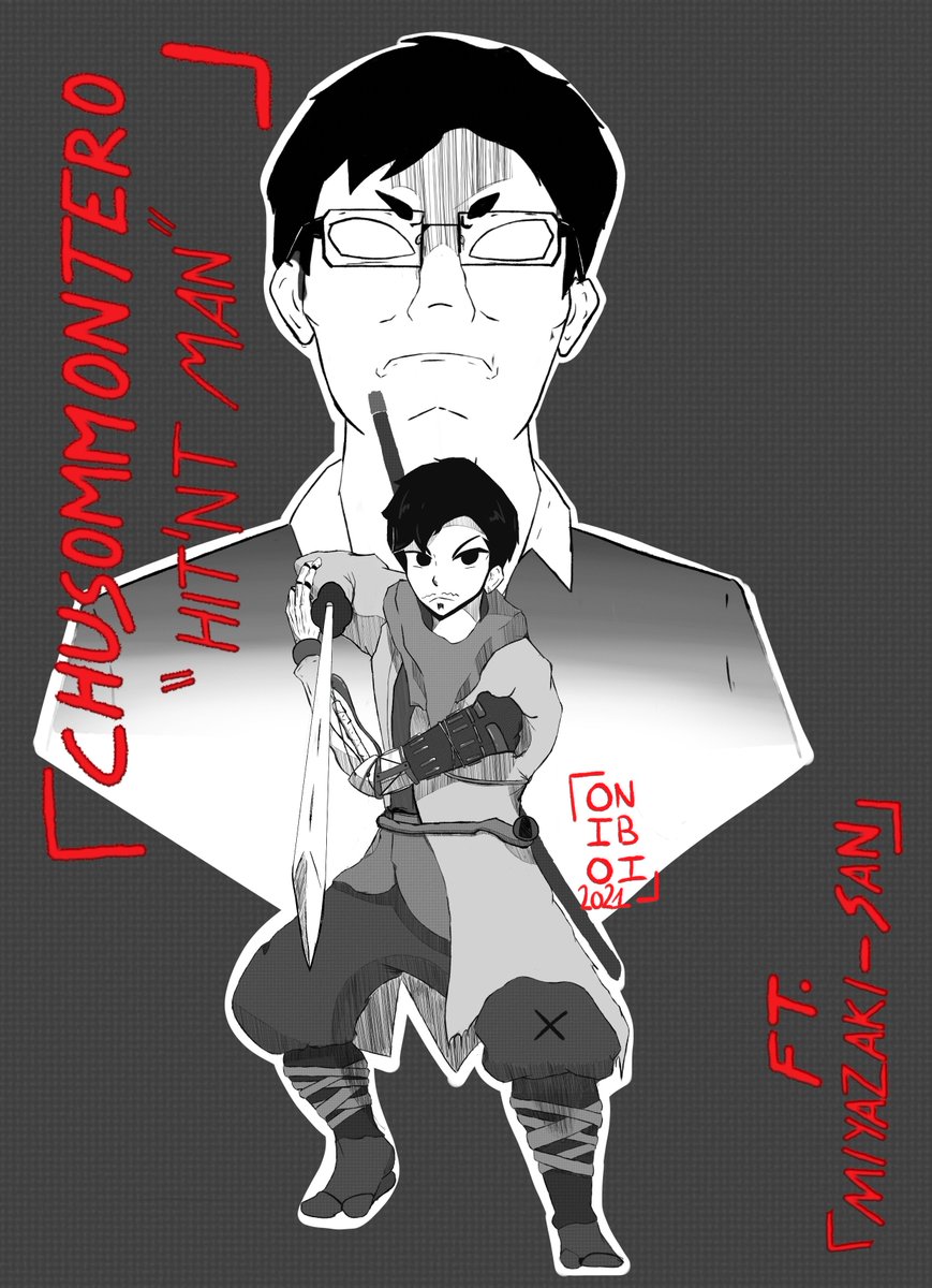 oniboixx's tweet photo. Segunda No-Hit de @ChusoMMontero, segundo fanarte, esta vez de Sekiro, ft. Miyazaki-san. Espero que les guste, y mucha suerte en la Inmortal Severance, Chuso uwu 💖💖💖

(También pueden seguirme en Instagram jejijoju:
https://t.co/fFQ8HvT9vs ) https://t.co/YcE0quyiKT