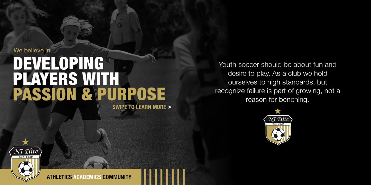 We believe in...DEVELOPING PLAYERS WITH PASSION &amp; PURPOSE #corevalues #njelitesoccer #NJsoccer