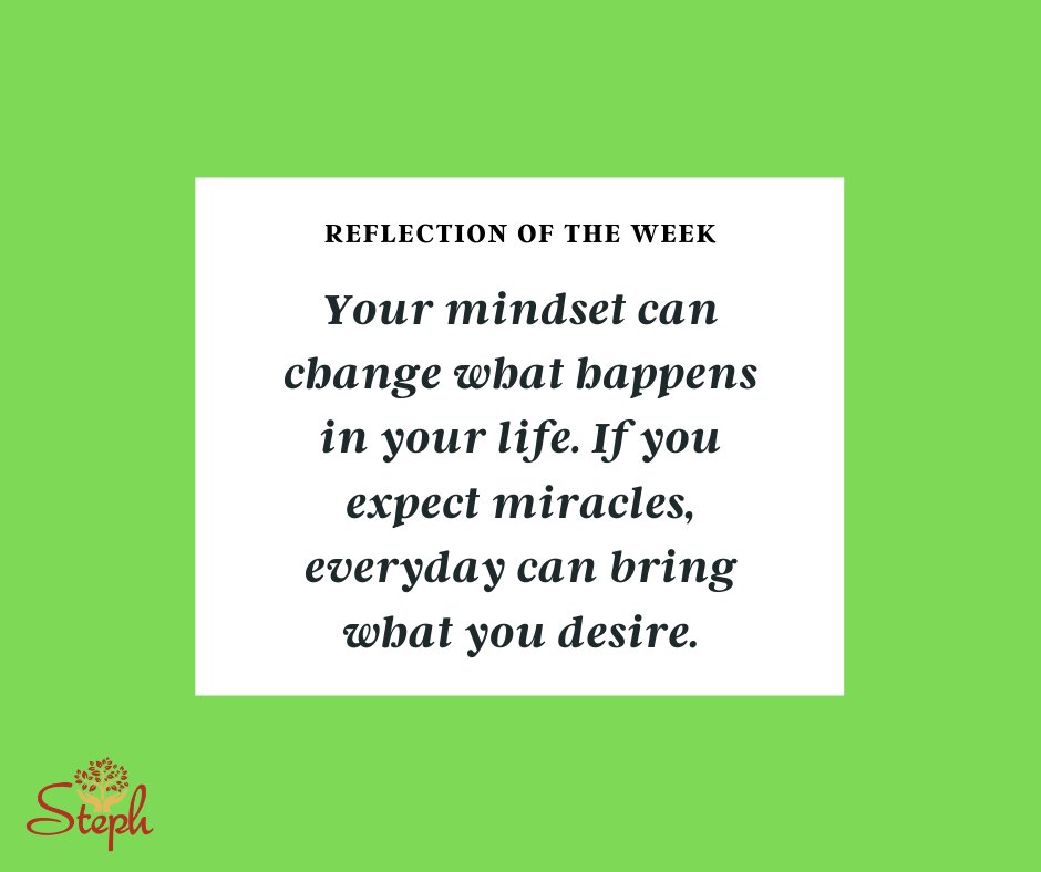 realjuststeph's tweet image. Reflection of the Week: I expect miracles every day! 

#WeeklyReflection #reflectionoftheweek #expectmiracles #miracles #mindset #changeyourmindset