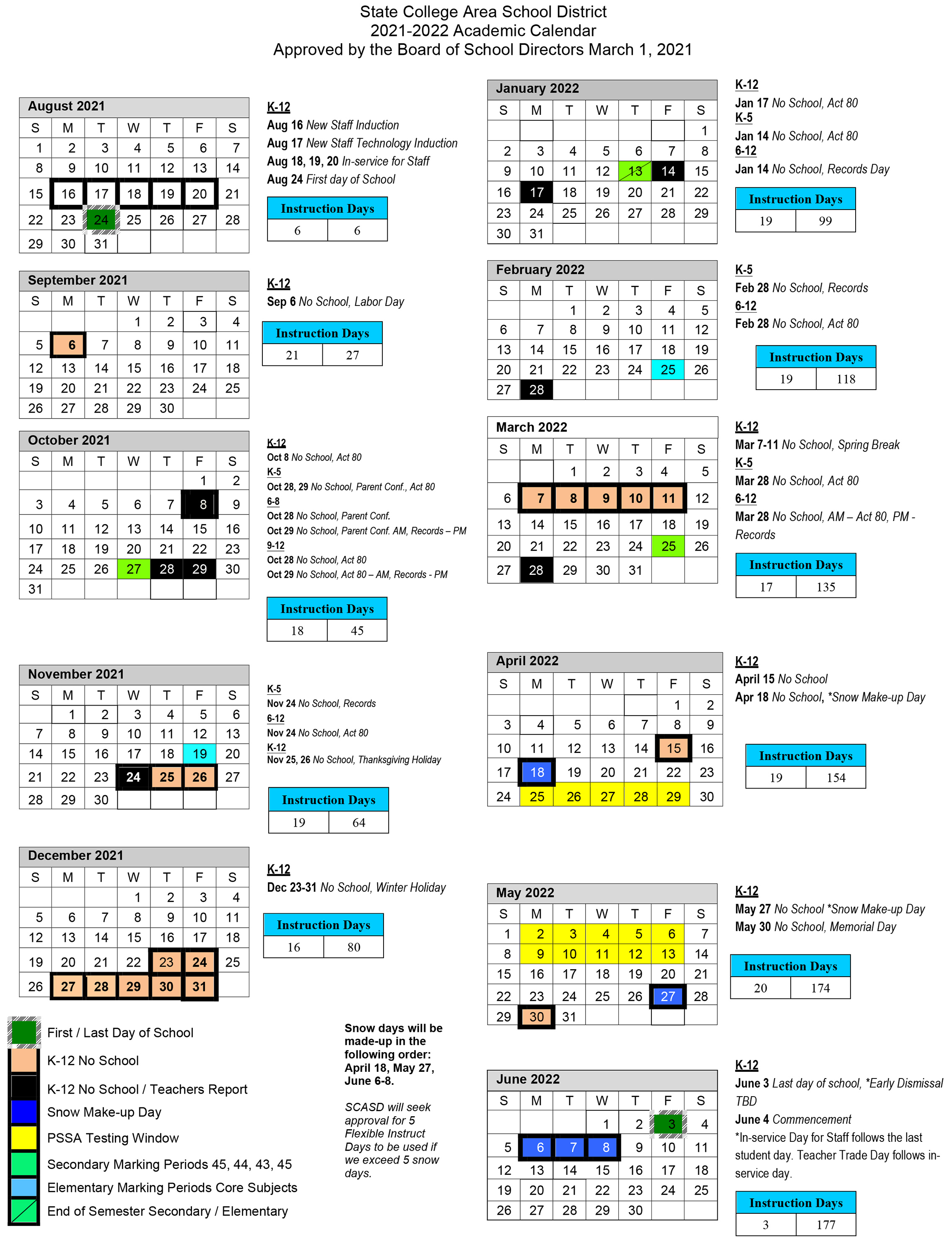 Psu Academic Calendar 25 26
