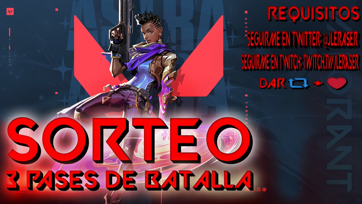 Jleraser's tweet photo. Duración del sorteo hasta el viernes 19/03/2021

Suerte a tod@s, máxima difusión se agradece, el premio será entregado por PayPal siendo el coste exacto del pase.

Esto es para agradecer todo el apoyo en cada stream gente

❤️❤️❤️❤️❤️❤️❤️❤️ https://t.co/8pLmG4tJ5A