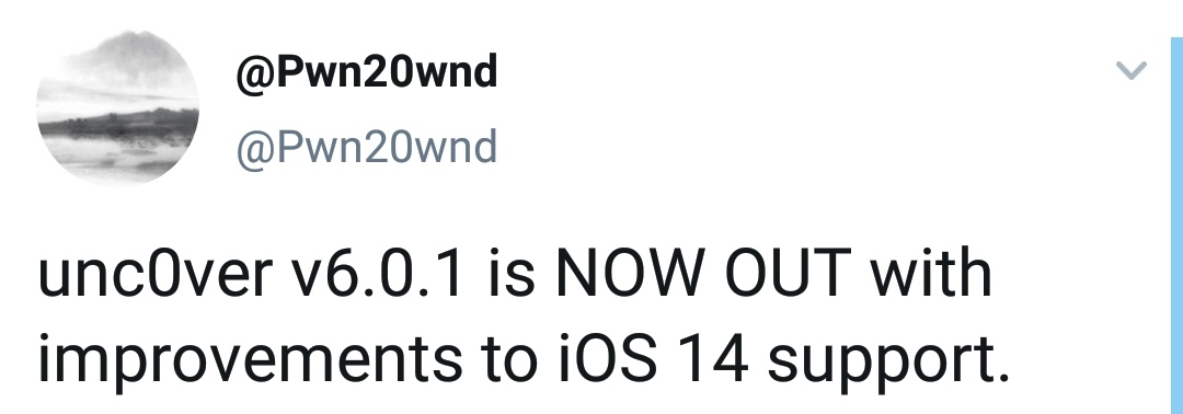 unc0ver Jailbreak v6.0.1 released with fixing bugs for iOS 14 to iOS14.3.