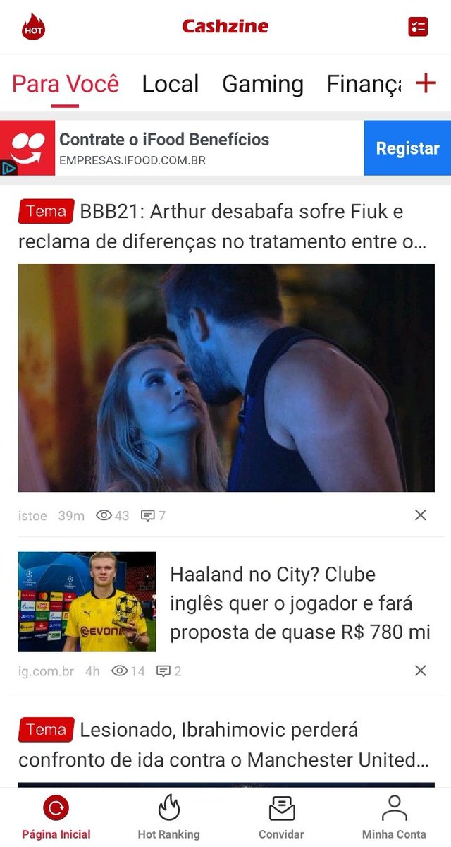itsjoaovtt's tweet photo. — Como ganhar dinheiro lendo notícias e fofocas pelo app cashzine a thread: https://t.co/c0aItpRJfp