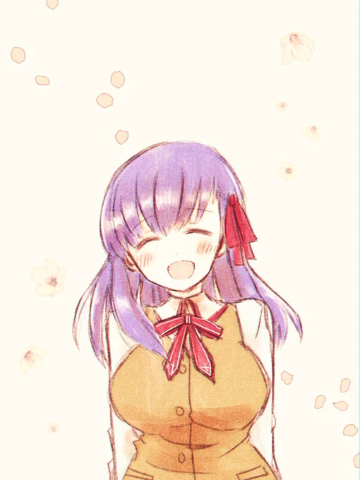 桜お誕生日おめでとうございます…!過去絵再掲です!今年はお誕生日絵描きたい…!🌸🌸🌸 