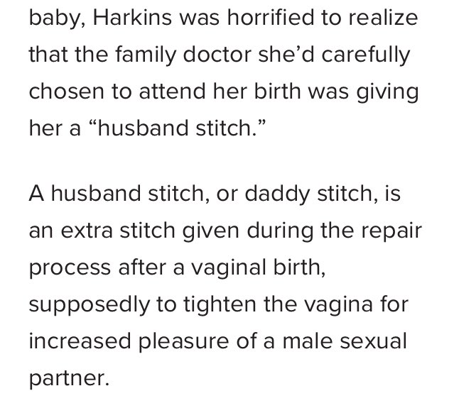 richunclericcky's tweet photo. @thinklikegemini I used to think why should a woman care about their gyno’s gender, they should care more about their health/if their gyno is actually skilled. Especially when some women can’t afford healthcare or it’s not available in their country... 

then I heard about the husband stitch https://t.co/aJoYqqMPp2