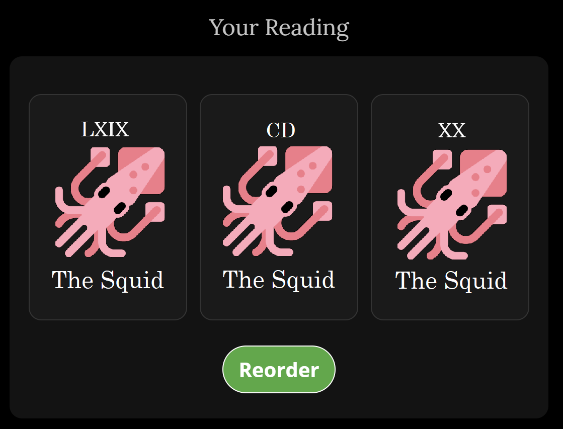 i saw people
were posting their tarot spreads
and asking people to interpret
could someone please
give me my interpretation
for my spread

what does this mean