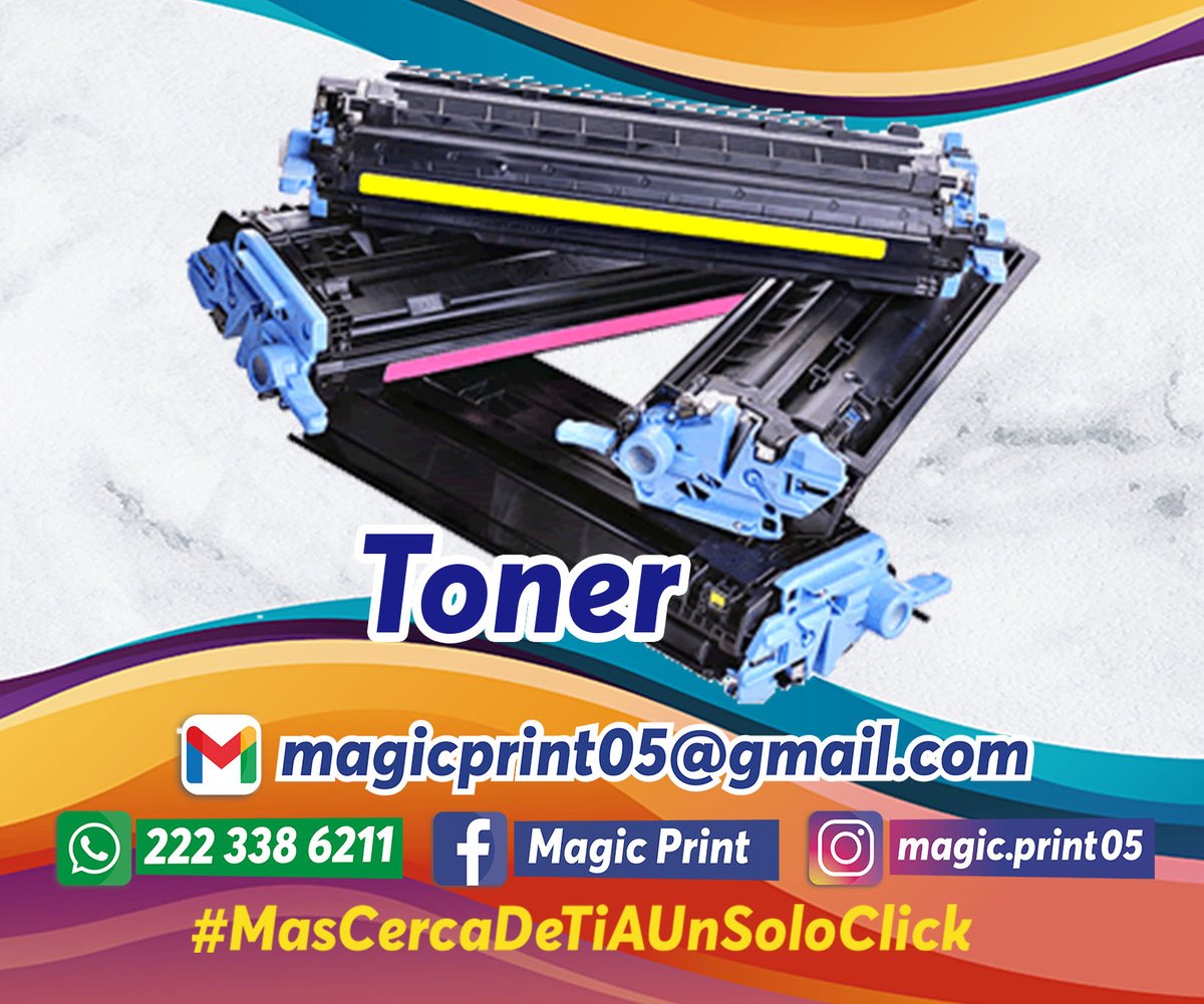 MagicPrint7's tweet image. ¿Tu impresora laser se a quedado sin toner?😞😱🖨
🟠 Cotiza sin compromiso
      📲 222 338 6211📞💬
🔴 Pregunta por nuestro Servicio a Domicilio 🚘🕒
#MagicPrint #MasCercaDeTiAUnSoloClick
#Servicio #GARANTIZADO #QuedateEnTuCasa
