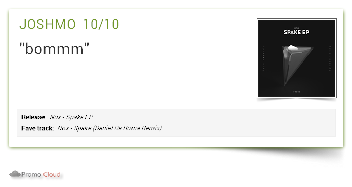 fuserecords's tweet photo. JOSHMO supports: Nox - Spake EP 10/10 https://t.co/vKfJUFNGUz #newrelease https://t.co/RIje1Kcutb https://t.co/BNyi5YosAq