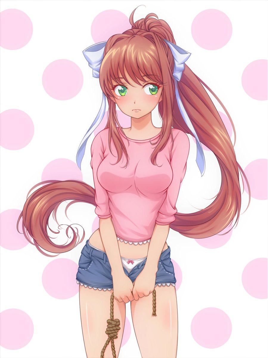 tudo por pura espontânea vontade 😸💚 #JustMonika #DDLC #DokiDokiLiter