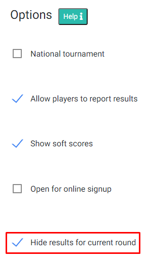 KeeperTourney's tweet photo. It's now possible to hide the results of the current round for singles only atm. https://t.co/6P4onaDsI5