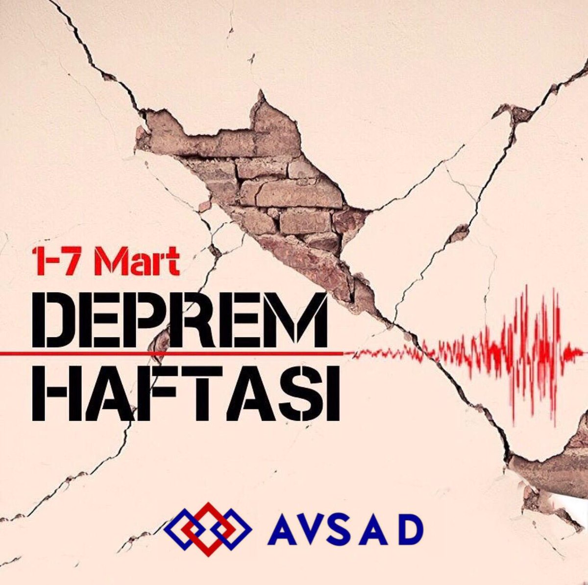 *"BİLİNÇLİ ve TEDBİRLİ olmak hayat kurtarır"*

Deprem sallar ama biz yıkılmayalım.

Deprem Haftası vesilesiyle afetlerde kaybettiğimiz vatandaşlarımızı rahmetle anıyoruz. 

*Deprem Türkiye’nin gerçeği; bunun bilincindeyiz...*

*1-7 Mart Deprem Haftası*

AVSAD