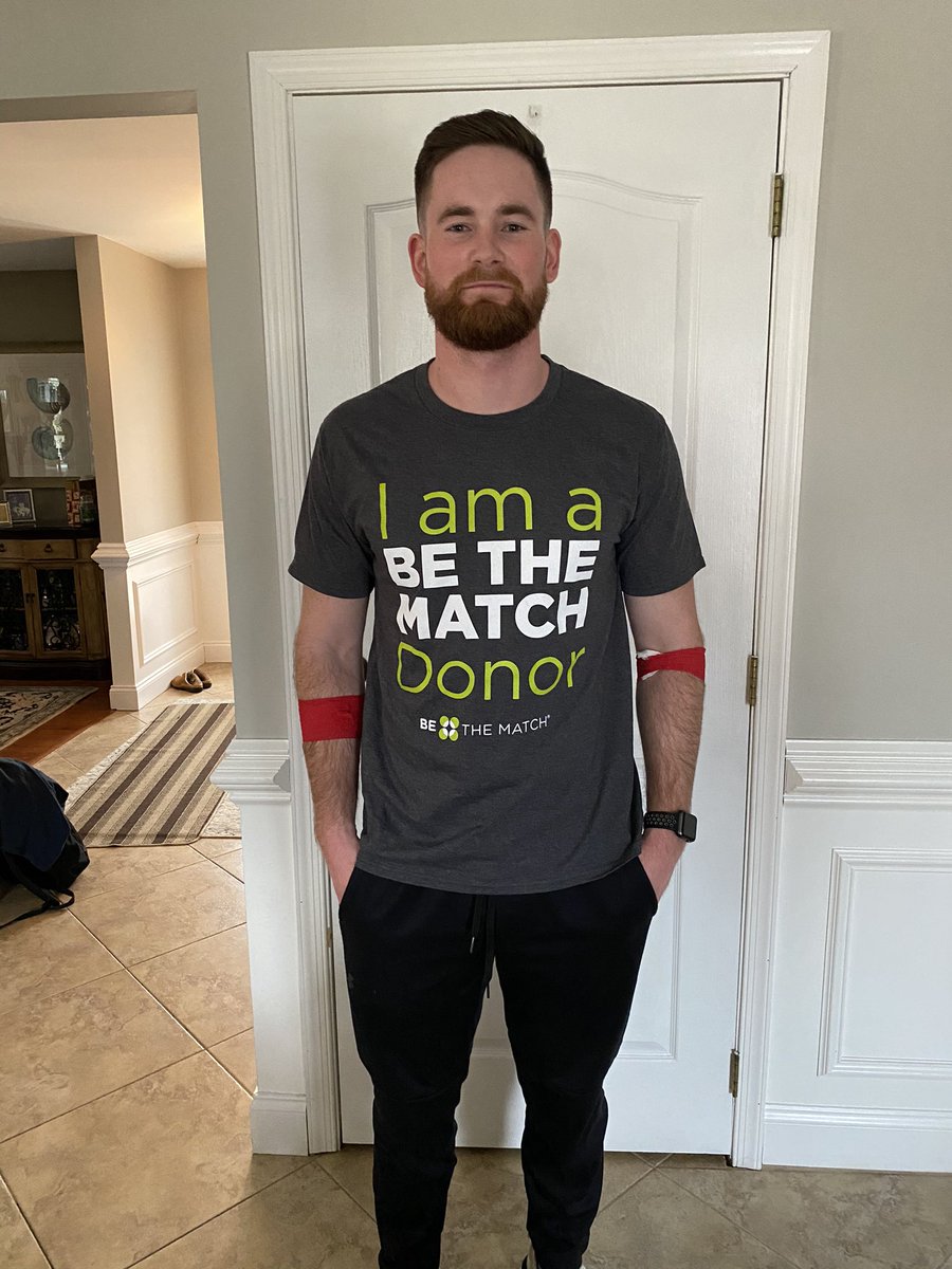 UACoachPerk's tweet photo. A big shout out to alumni Ryan Ganard and Mike Dolan who have gone from HS teammates to Teammates here with @SURiverHawksFB. Now both gave stem cells through apheresis to save lives through the @BeTheMatch program on the same day. Amazing story!  We are very proud of you. https://t.co/pY8XGnNol3