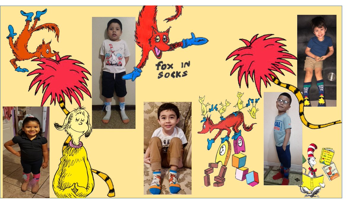 ArianaPk4's tweet photo. Reading Across America
Day 1: Fox in Socks- Crazy Socks Day @MacdonellHawks 
#hawkpride #mslaraspk4class https://t.co/2KtU8zBPGK