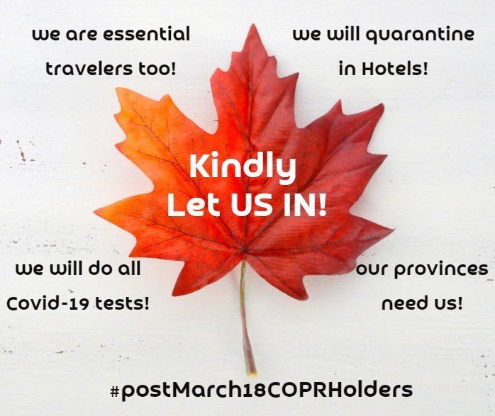 MspharmB's tweet image. @marcomendicino  @JustinTrudeau 
Please understand that not allowing us land has put us in a limbo where we are unable to plan our lives or settle even in our home countries. Kindly listen to our pleas.
#Free_COPR_Post_March18
#WeWillQuarantineInHotel
#Canada_immigrationvisa