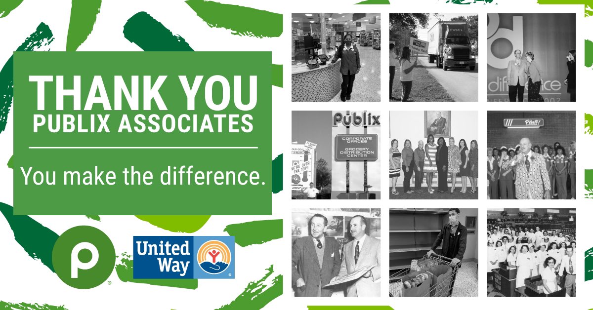 United Way of Suwannee Valley sends out a BIG thank you to our local Lake City and Live Oak @publix store associates for their generous donations year after year!! #UWlovesPublix💚