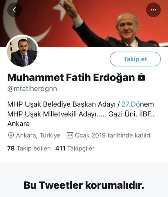 Tayyip Erdoğan'ın kızına ahlaksız mesaj atan kişi anında gözaltına alınıp tutuklandı. Doğru olan da buydu.
Bakalım aynı şey, Pervin Buldan için ahlaksızca mesaj atan MHP Uşak Belediye Başkan adayı Muhammet Fatih Erdoğan için yapılacak mı?