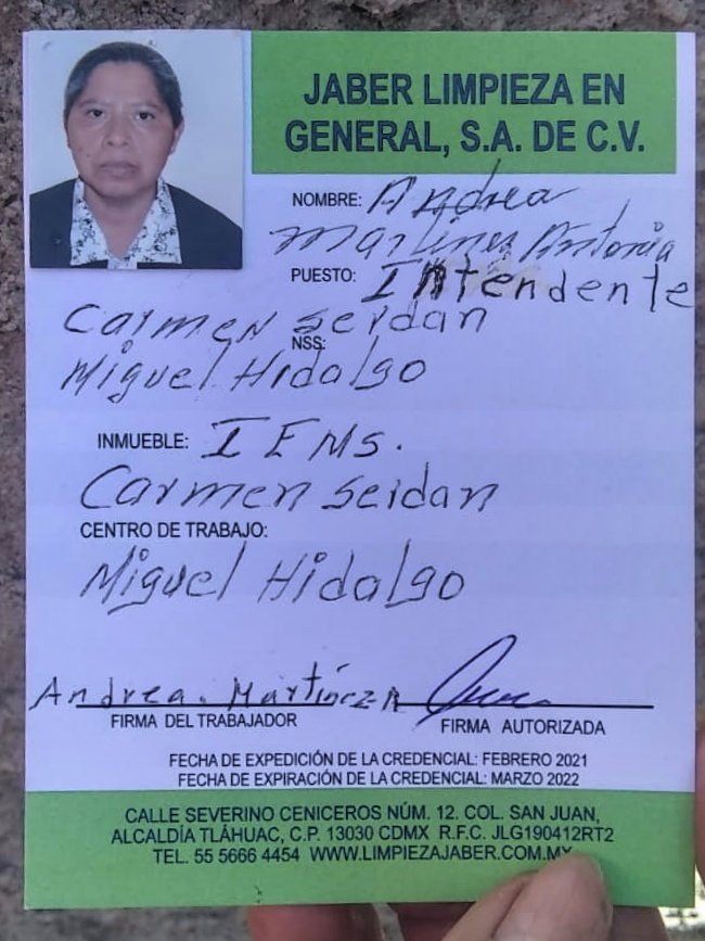 ⚠️ Hoy les pido a todas y todos su apoyo con cualquier información útil para que la señora Andrea vuelva a casa. Vecinos y seres queridos están preocupados.

Trabaja como personal de limpieza en la prepa IEMS Carmen Serdán en #MiguelHidalgo. 🙏