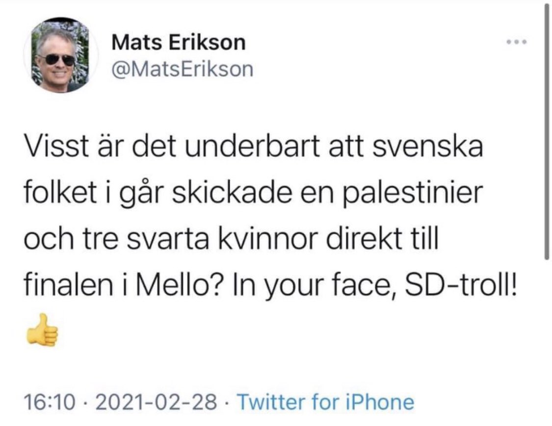 katjanouch's tweet photo. Deppigt (men inte oväntat) att Sveriges utrikesminister är gift med en rasist. @socialdemokrat borde ta avstånd från hudfärgsfixering och hatretorik. #svpol #migpol #rasism https://t.co/mmVRVQSeuo