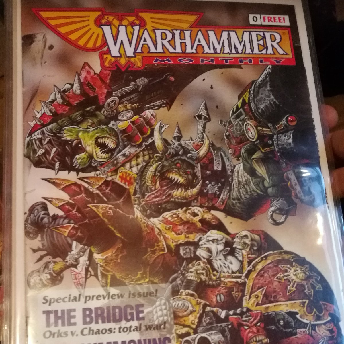 RagingBassist's tweet photo. @SnipeTheSorrow @WibDoesTweets  found my old issues of Warhammer Monthly comics! https://t.co/iEAJHNlnrI