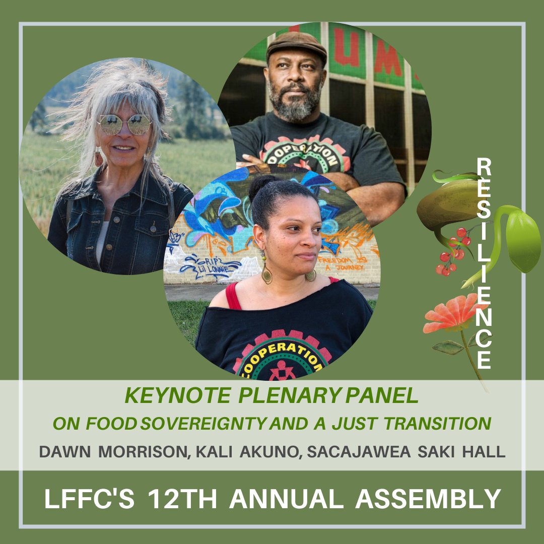 Keynote: Dawn Morrison (Working Group on Indigenous Food Sovereignty, west coast) and Kali Akuno + Saki Hall (Cooperation Jackson, Mississippi) will chat coalition building, supporting mvmnts across the nation in food sovereignty &amp; self-determination🌿

linktr.ee/localfoodfarmc…