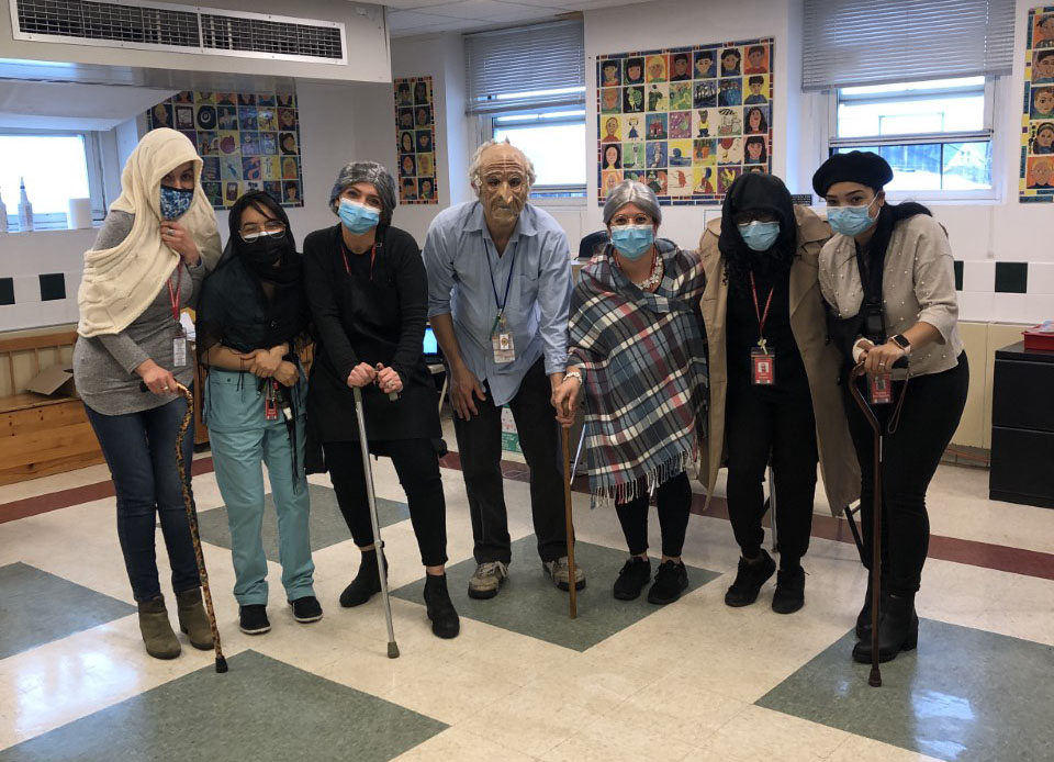 BCSDNOTES's tweet photo. .@mtkiscoelem celebrated the 100th day of school today and second-grade teachers dressed up like 100-year-olds! https://t.co/a3M9DbEfX0