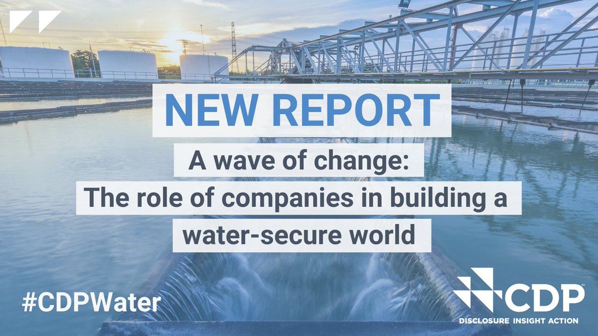 2,934 companies reported their water impacts through CDP in 2020 – a 20% increase from 2019. Find out how companies are responding to increasingly urgent water risks: bit.ly/CDPWaterReport… and attend our launch event this Wed March 3, 10am EST: bit.ly/2NP2OTu #CDPWater