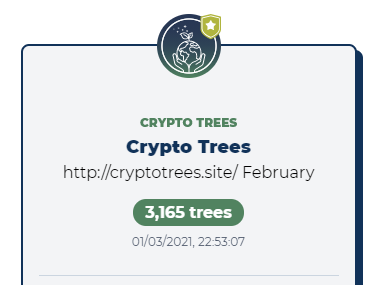 TreesCrypto's tweet photo. The donation for February has been made.
https://t.co/dG3VvTJvs0

Thank you all💚

→ https://t.co/5v4UJPEAsB

💎🌳

#cryptotrees #NFT #NFTart #collecting_nft #cryptoart #Collectible @rariblecom https://t.co/SI05PIX9oK