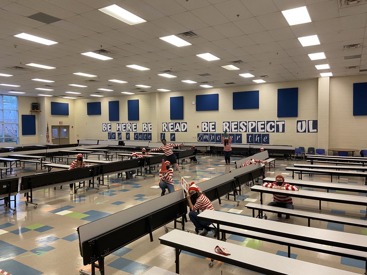cathieseibert's tweet photo. Kicking off Read Across America week in style : Where is Waldo ? - Tomorrow is hats off to reading - don’t forget to wear your hat @GMS_Wildcats @DrLoraleeHill https://t.co/3zBl1kZgil