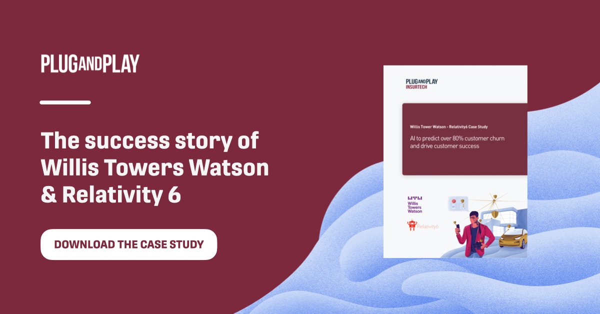 Our insurance vertical global anchor partner @WTW_ins  and portfolio startup <a href="/relativity_6/">Relativity6</a> joined forces to leverage #AI to predict customer churn and drive customer success. The partnership resulted in an immediate spike in customer retention.
👉bit.ly/3bOhBpI
