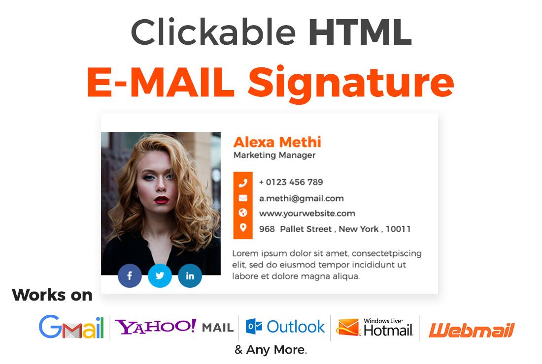 SuponSaha's tweet image. I will create professional clickable HTML email signature for outlook, gmail
buff.ly/38AlVG6

#html #emailsignature #clickable #psd #socialicon #email_marketing #email #design #gmail #webmail #outlook #contact #professional_email #responsive_signature #e_signature