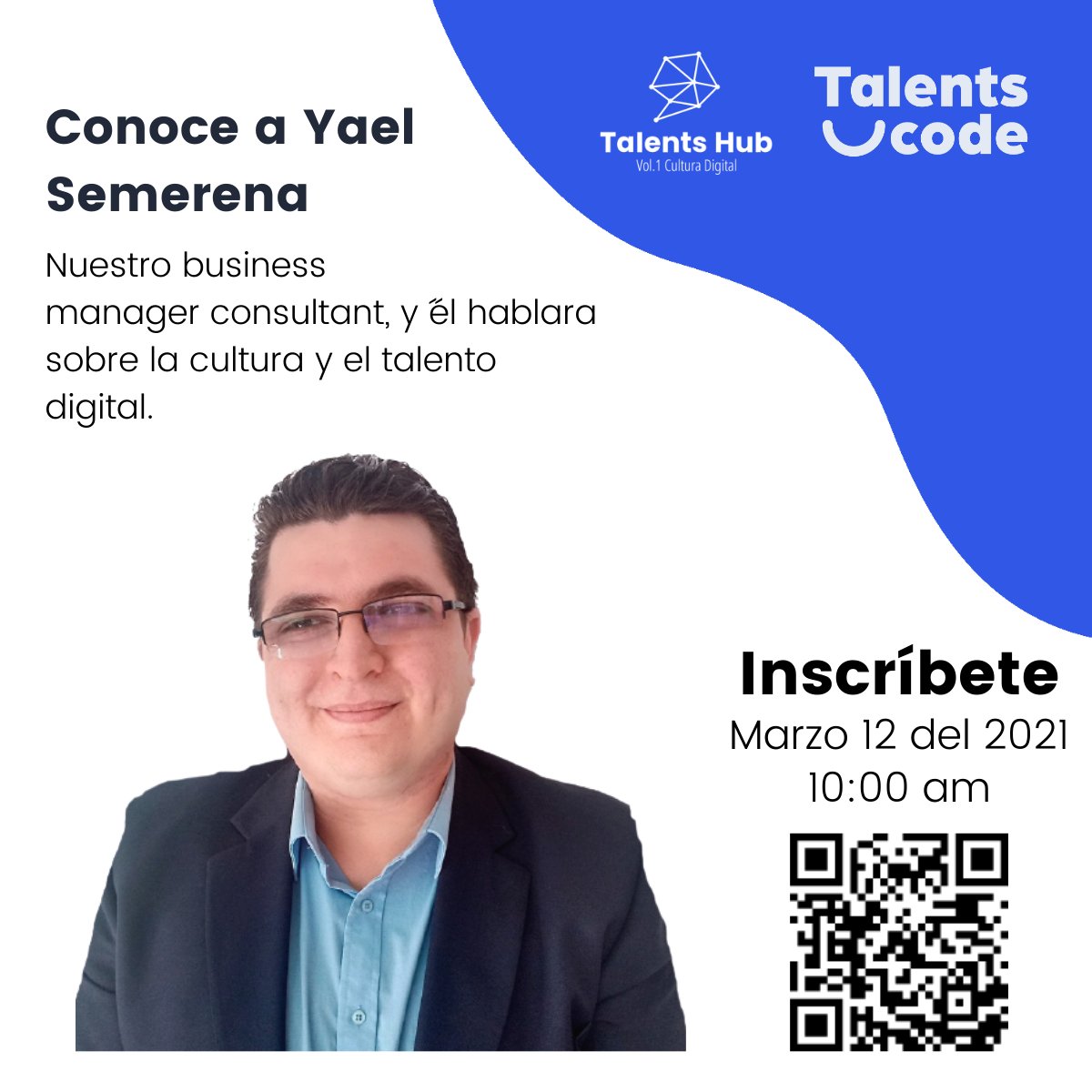 TalentsCode's tweet image. ¿Quieres saber como crear una #culturaempresarial basada en #tecnología #digital? Te invitamos a un #eventodigital que cambiara tu forma de ver los #recursoshumanos inscríbete en: bit.ly/3ktrflo #RRHH #negociosenpandemia #HR #talentohumano #talento