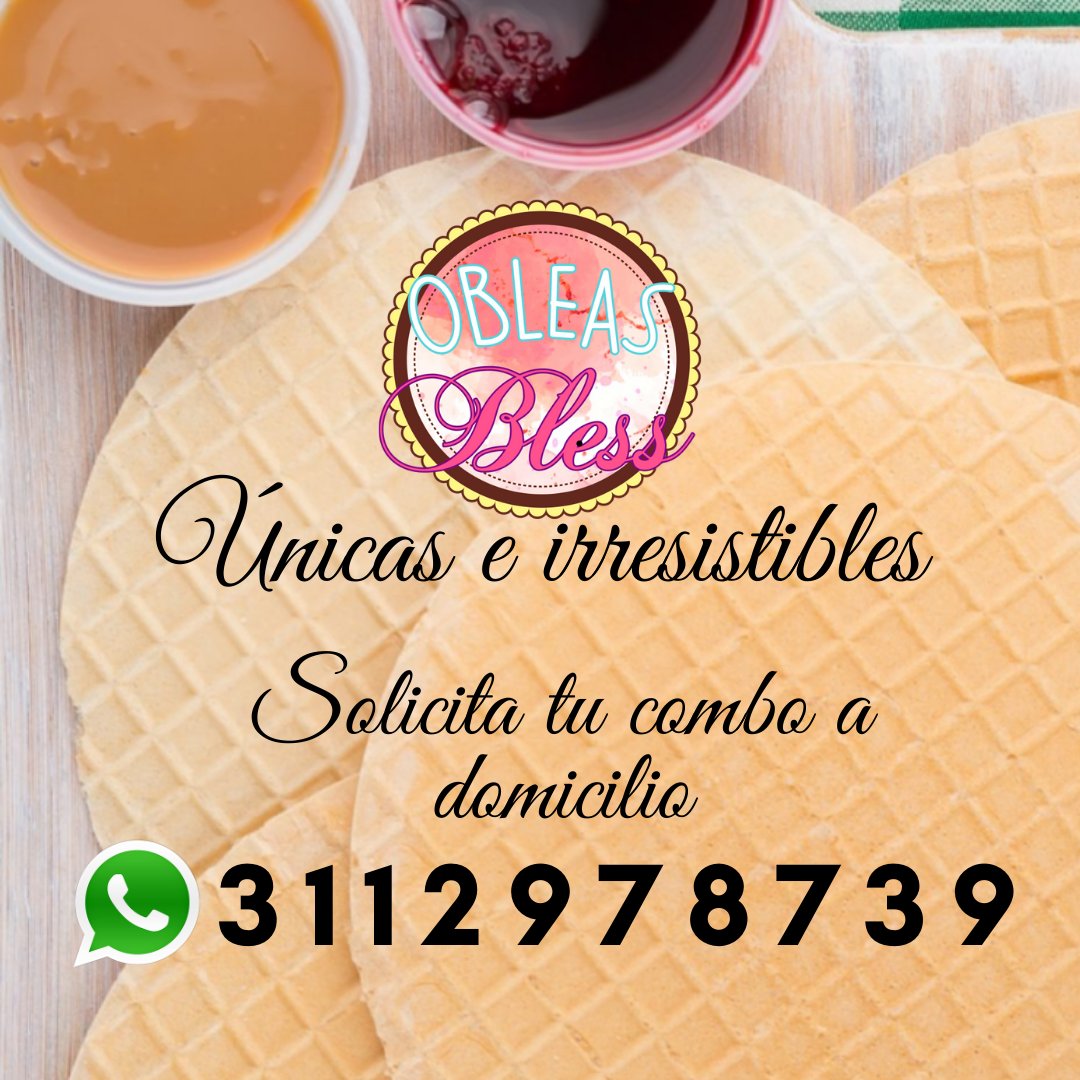 obleasbless's tweet photo. #Publicidad fabricamos las mejores obleas de Bogotá 🍥♥️🍥🥝🍥🍓 OBLEAS BLESS ♥️🍥 https://t.co/ZCJI6qkRTm