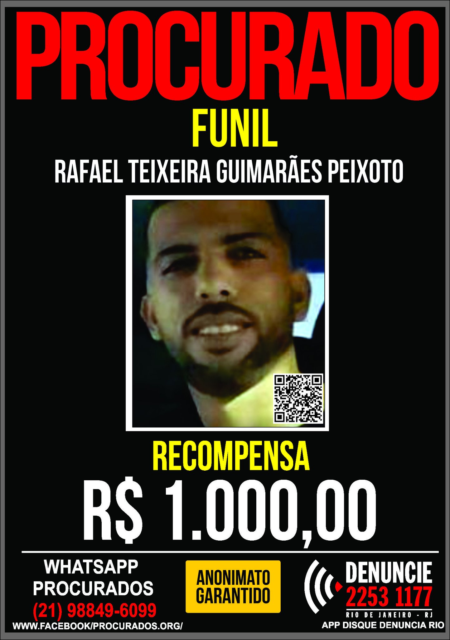 Portal dos Procurados on Twitter "Rafael Teixeira Guimarães Peixoto, o