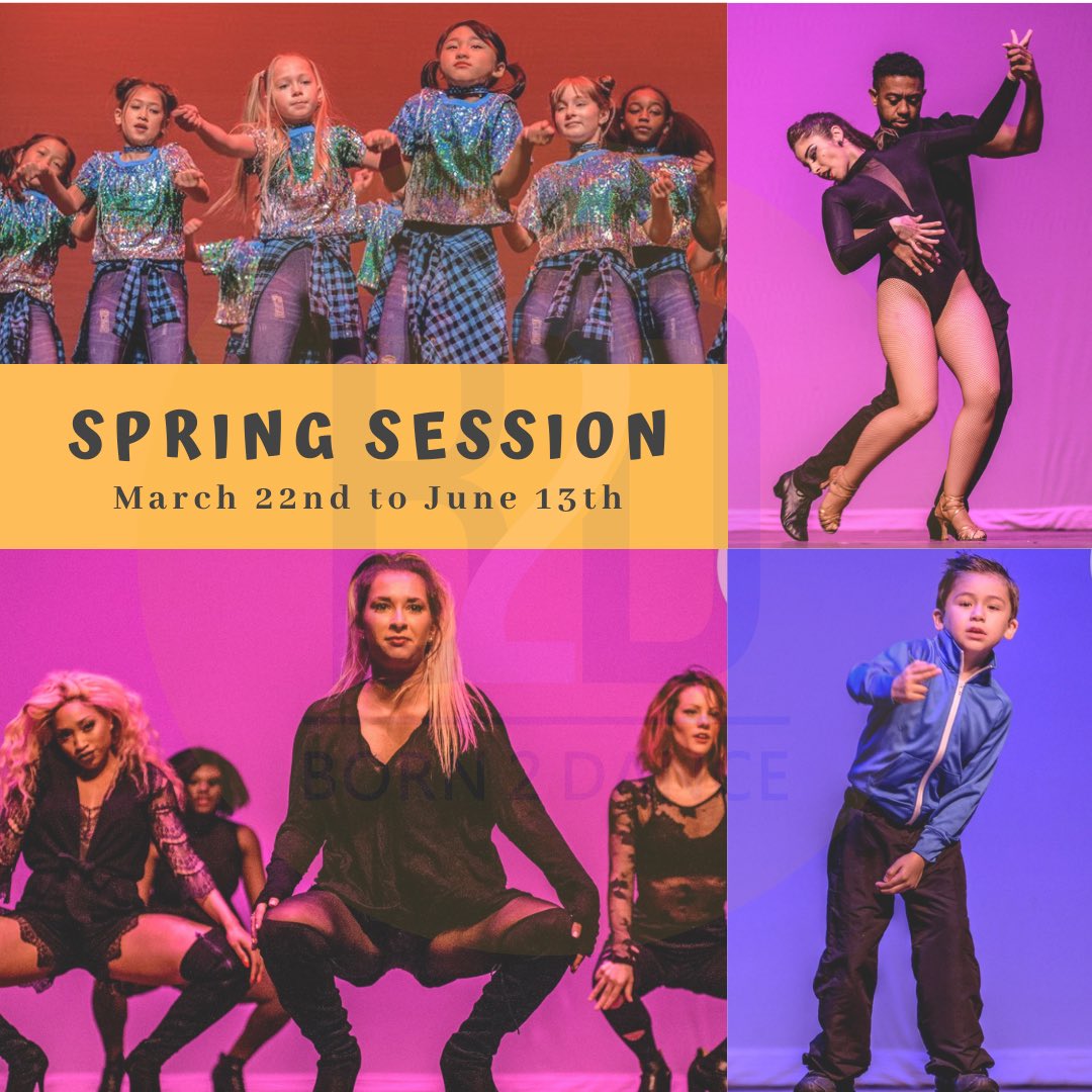 B2DStudio's tweet image. The 12-week SPRING session schedule is live featuring all the usual favorites plus many NEW classes!🔥 

As always, In-studio, Virtual, and Web-streaming class options available 🙌🏼

▪️Adult Registration: born2dancestudio.com/adults/schedule 
▪️Youth Registration: born2dancestudio.com/youth/schedule…