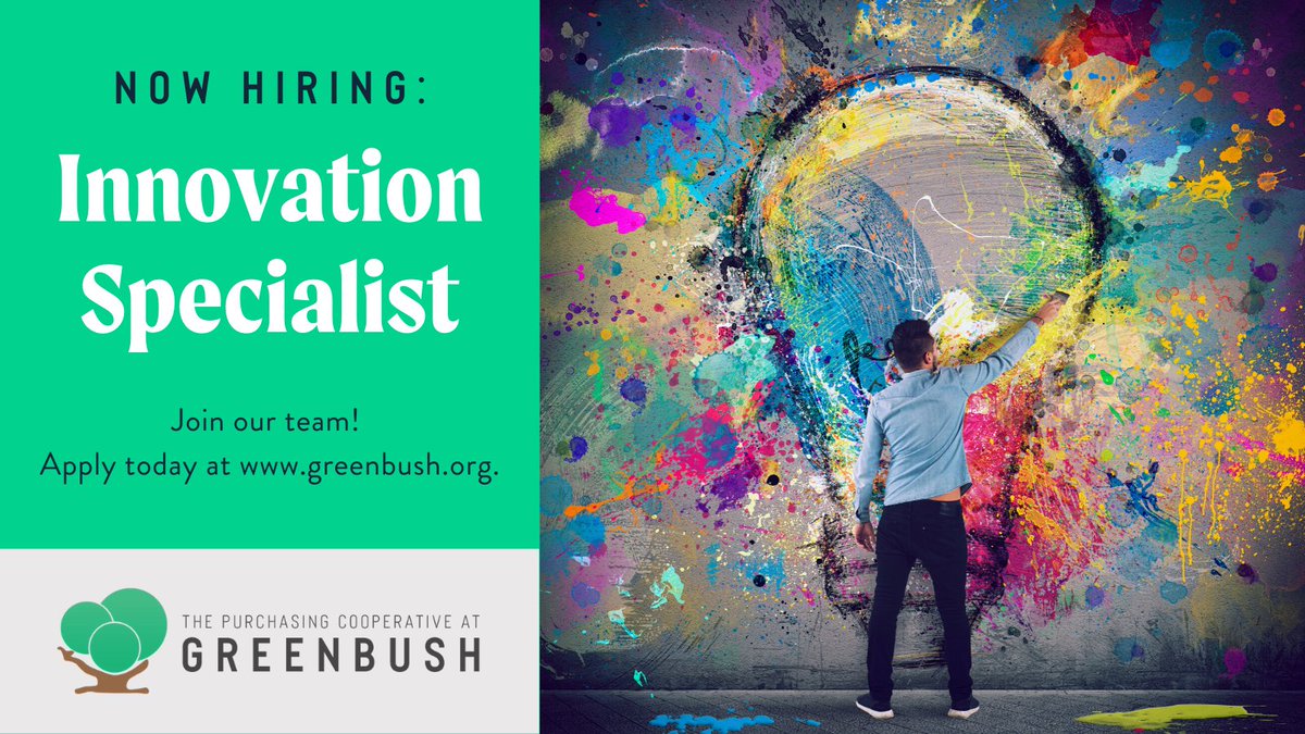 Creative. Curious. Forward-Thinking. We're looking for a professional with all these traits and more to serve as Innovation Specialist, building solutions in the areas of procurement, data management and analysis, systems design and communication. Apply at greenbush.tedk12.com/hire/ViewJob.a…