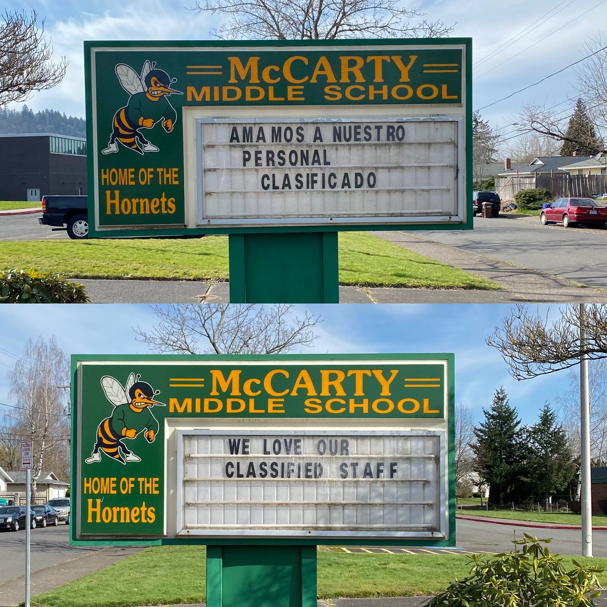 It’s the start of #classifiedappreciationweek and TRULY we would not be able to run our schools with out the hard work and dedication of our classified staff! Thank you for all you do! <a href="/DMMShornets/">Dexter McCarty MS</a> <a href="/greshamschools/">Gresham-Barlow SD</a> 💛💚💛💚💛💚