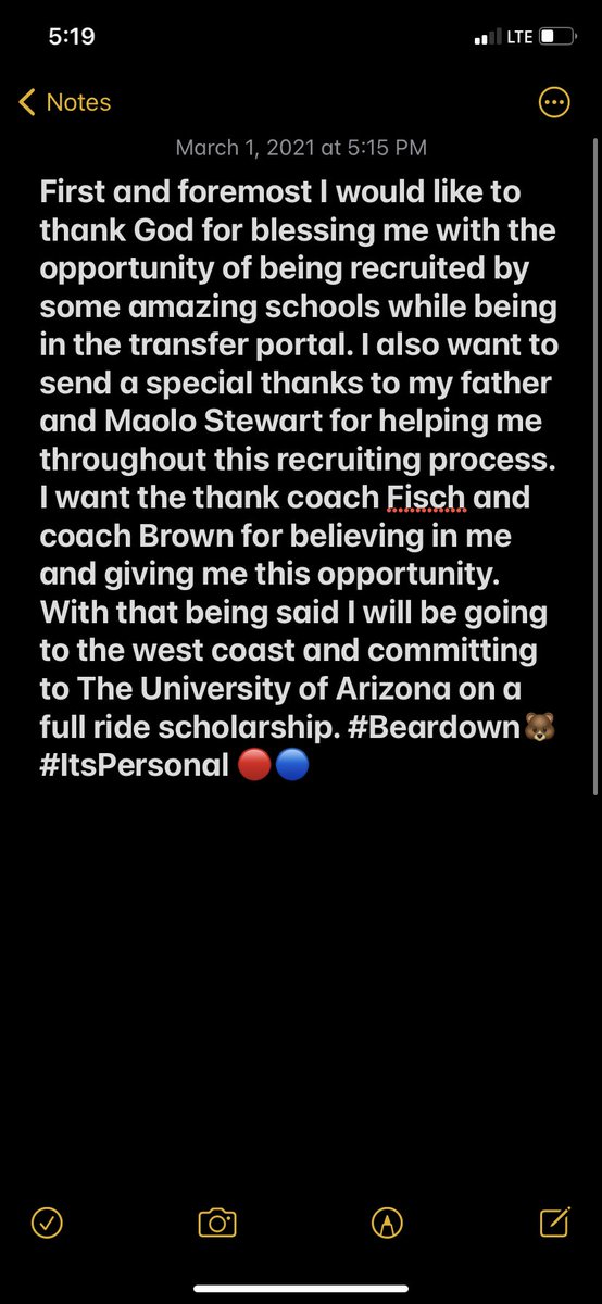 Jerryroberts_48's tweet photo. I Found my new home! I will be attending the University of Arizona on a full ride scholarship. @keithdudz @FBCoachDBrown @CoachJeddFisch #BearDown🐻 #ItsPersonal🔴🔵 https://t.co/7nX6WJ8rr4