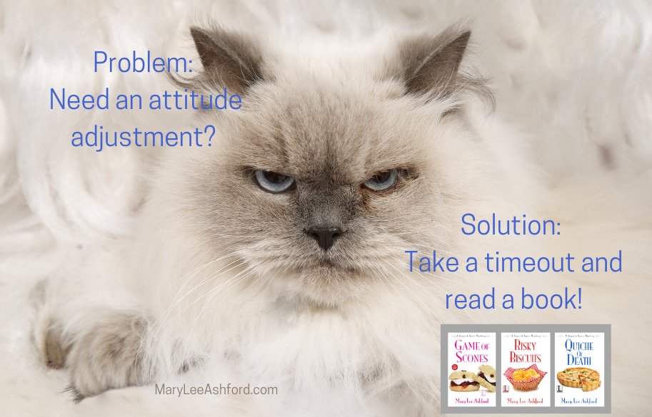 sparkleabbey's tweet photo. Need an attitude adjustment? Take a time out and read a book! Quiche of Death - named one of the Best Books of 2020 by Book Decoder "engrossing &amp; entertaining cozy mystery with a dash of quirk" #cozymystery #humor #escapereads #mondaythoughts 
https://t.co/CpHNCbxby7 https://t.co/4yOMPbp1Kr