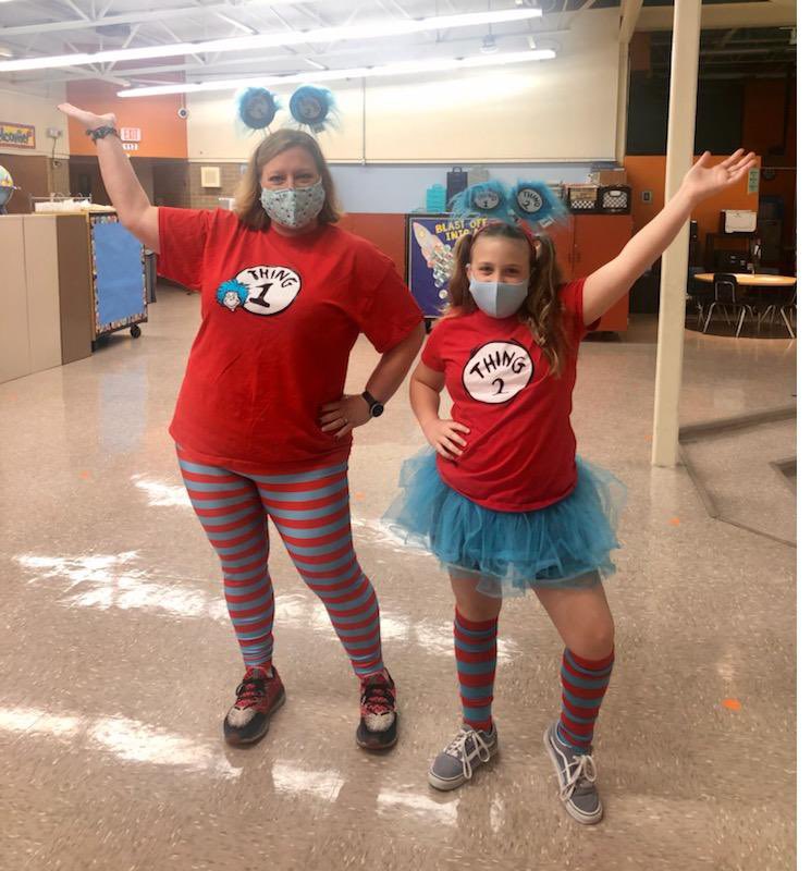 schneckowls's tweet photo. Just another Monday. NOT! Schneckenburger students dressed up as their favorite Dr.  Seuss character. @JPschools @kcharbo #ReadAcrossAmerica #WeLove @DrSeuss https://t.co/WDBeEDW0vw