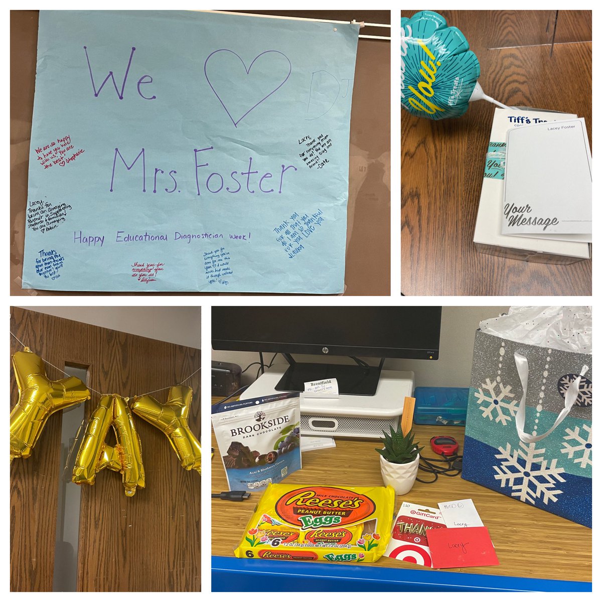 lacefoster's tweet photo. #TEAMbrentfield went above and beyond for Diag Appreciation Week!! I am so grateful to work with this group of amazing educators who care so deeply about their students and each other! #BFEbobcats have welcomed me into their family and there is no place I’d rather be 💚 https://t.co/aw6MmSyu6b