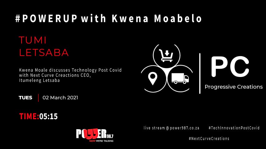 Just a few hours away! Let's have these progressive technology talks as we work torwards economic recovery and digital migration.
<a href="/Powerfm987/">POWER 98.7</a> <a href="/MararaMoabelo/">Kwena Marara Moabelo</a> 
#TechTalk #NextCurveCreations