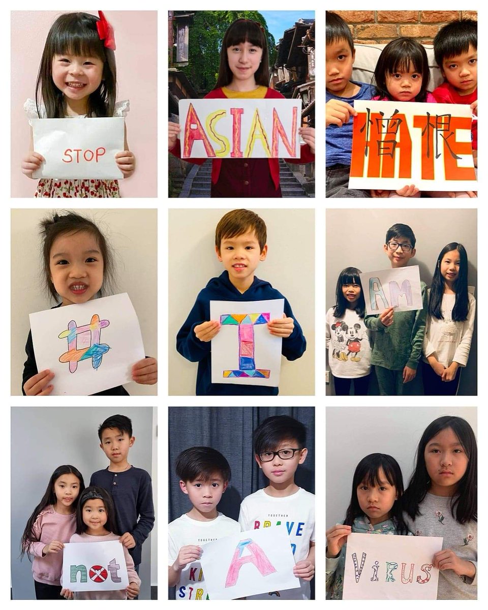 LittleStarAB8's tweet photo. STOP ASIAN HATE
NO ONE IS BORN A RACIST
#IAMNOTAVIRUS #stopasianhate #dontbearacist #spreadlove #BeKind #spreadfactsnotfear #togetherwearestronger #togetherwestand #nooneisbornaracist #stopracism #mondaymotivation #beproud #beyourself #asiankids #makeabetterfuture #monday #stop https://t.co/63rdy10pgP