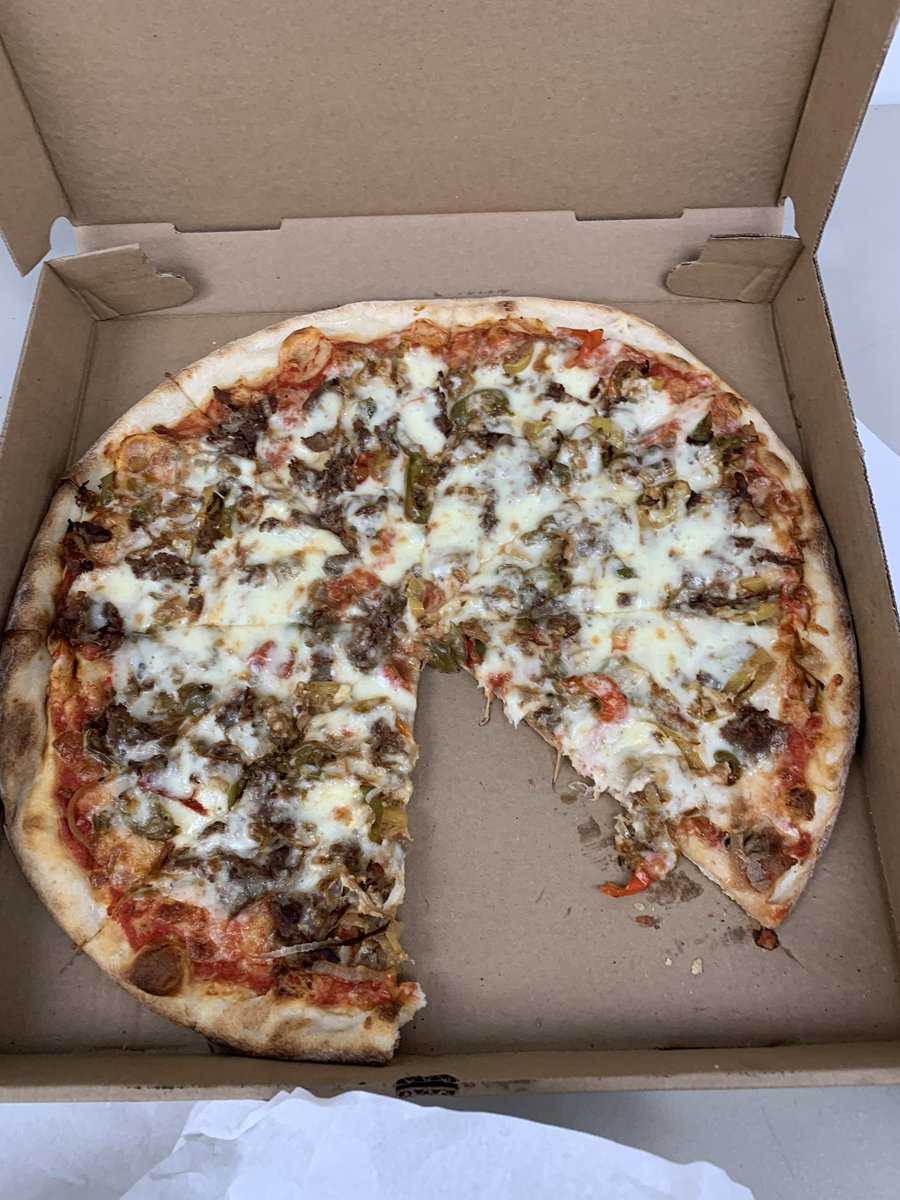 At work until midnight 🕛.  Just ran out &amp; picked up dinner 😋