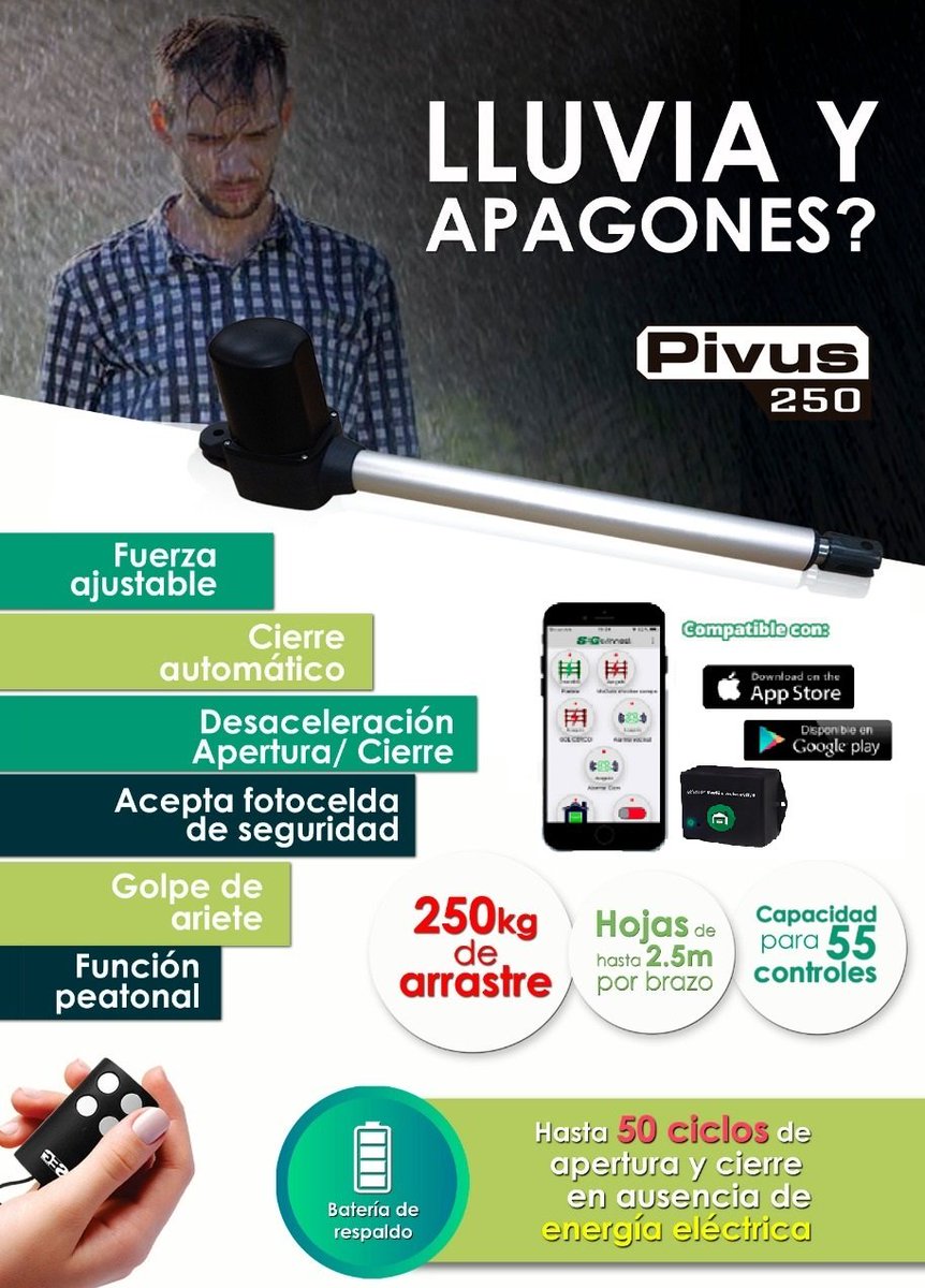 CaMorlan's tweet photo. prevente en lluvias y apagones
#camorlan #puertasautomaticas #cctv #interfon #videoportero #camaras #controldeacceso #camaras #videovigilancia #SEG https://t.co/a8E60VRMyO