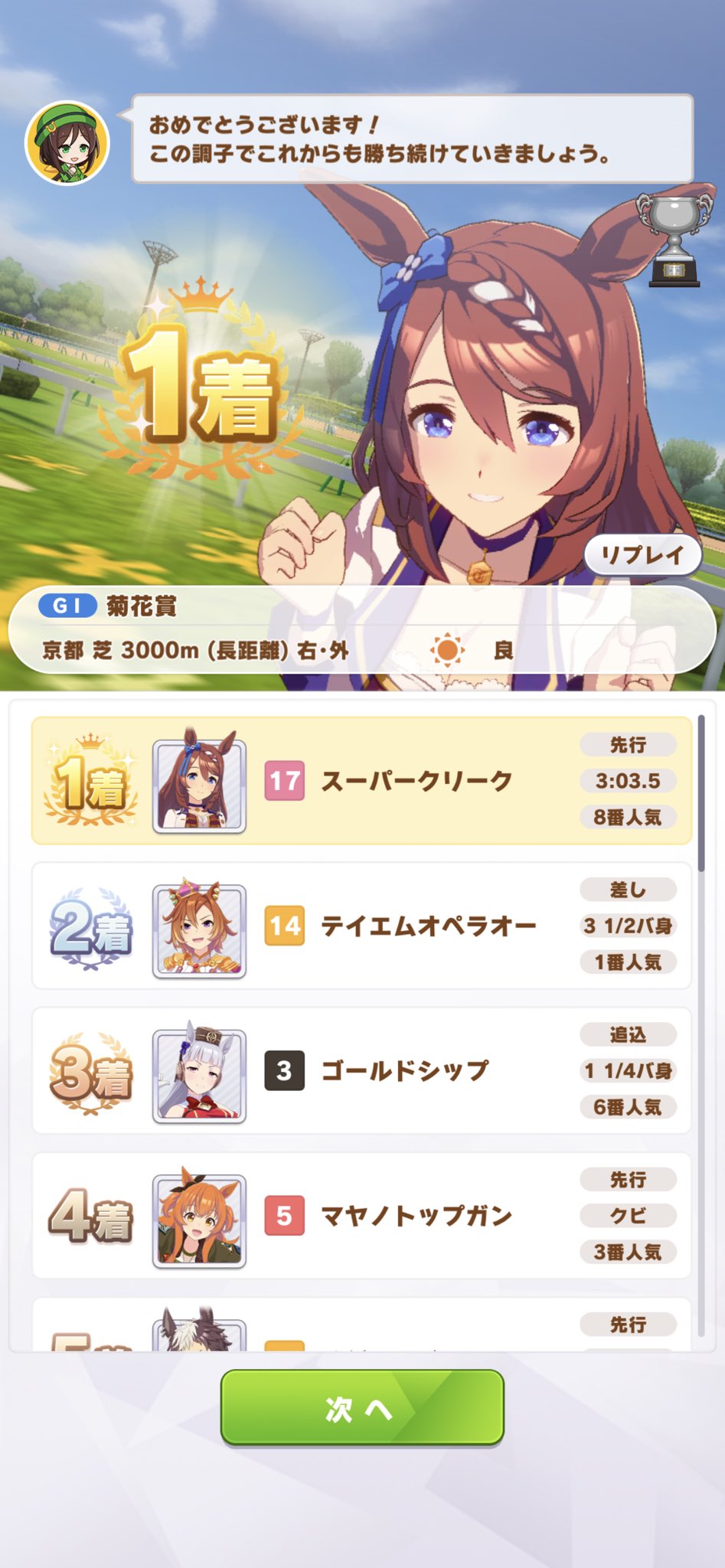 カンダマサヨシ スーパークリーク カンダマサヨシ スーパークリーク