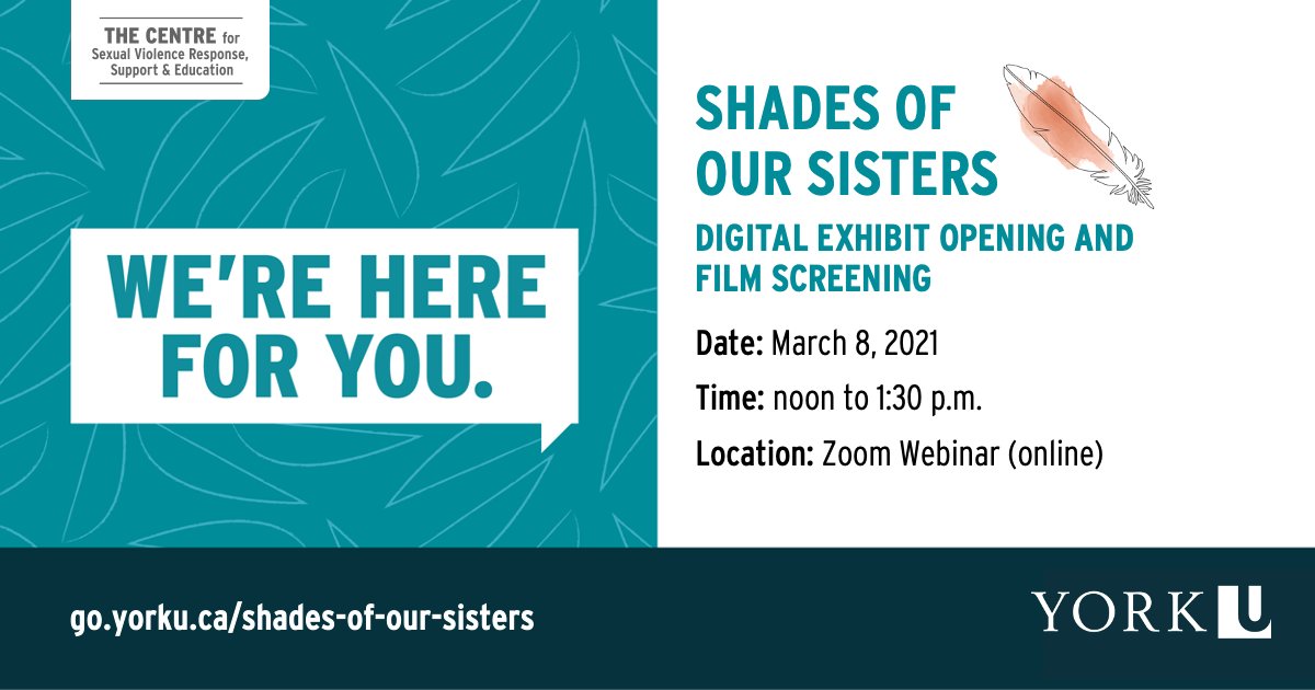While we normally gather in person, we are honoured to work with <a href="/yorku/">York Live Feed</a> to bring the event online this year. The Gagnon, Carpenter and Cywink Families invite you to hear their stories.

Register Here: linktr.ee/ShadesofOurSis…
#MMIWGT2S #InternationalWomensDay