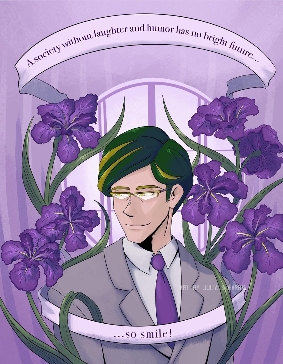 abaikgirl's tweet photo. My first piece for the Vigilante Contributor event. Irises represent hope, truth, and valor, perfect for Sir Nighteye! #vcevent https://t.co/IzzDPFUjuk