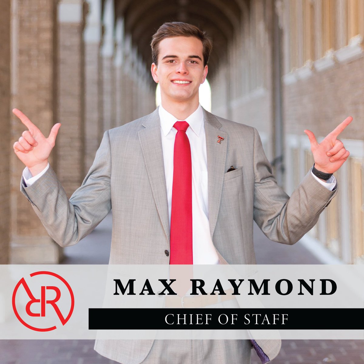Introducing your Raiderland Renewed Chief of Staff Candidate, Max Raymond!

Max hopes to work with and listen to students in order to provide resources to help the campus community make the most of their time at Texas Tech. #raiderlandrenewed